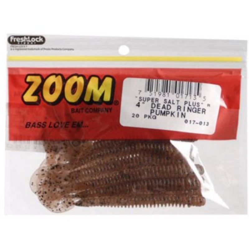 Zoom 4 Dead Ringer Worms 20-Pack Pumpkin - Frsh Wtr Soft Plastic ZZZ