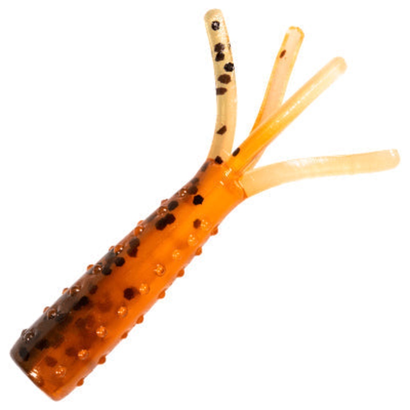 Z-Man Tiny TicklerZ Micro Finesse Bait - 1.75in - Green Pumpkin Orange