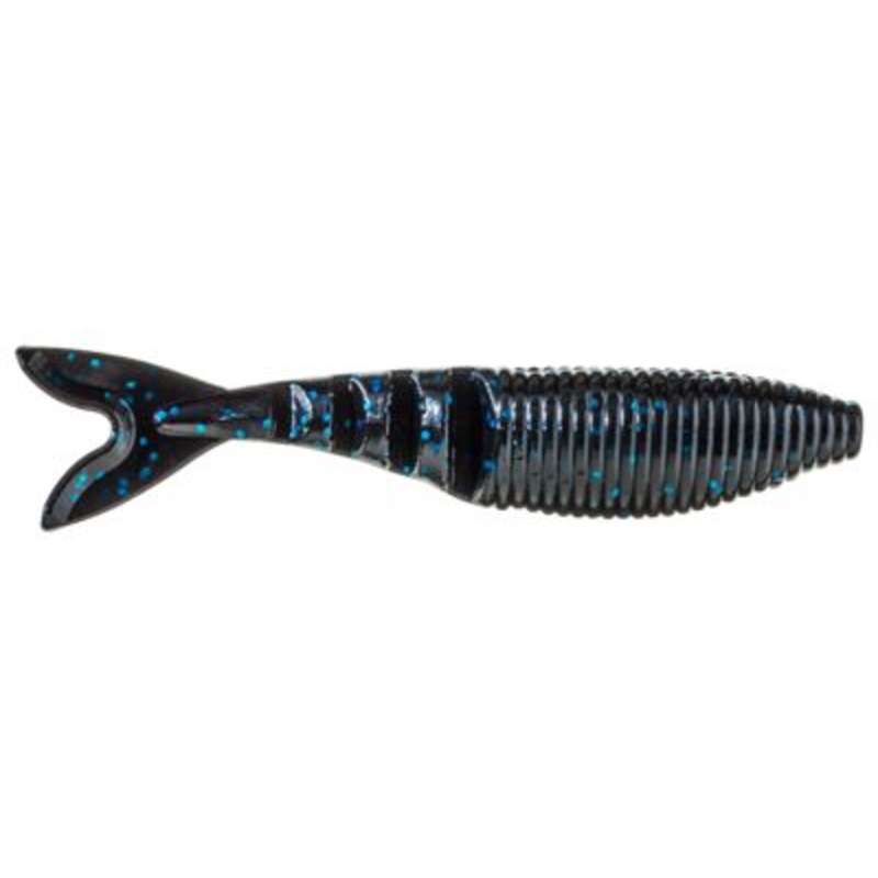 YAM-134-06-02 4 in. Zako Black Fishing Lure with Large Blue Flake - Pack of 6