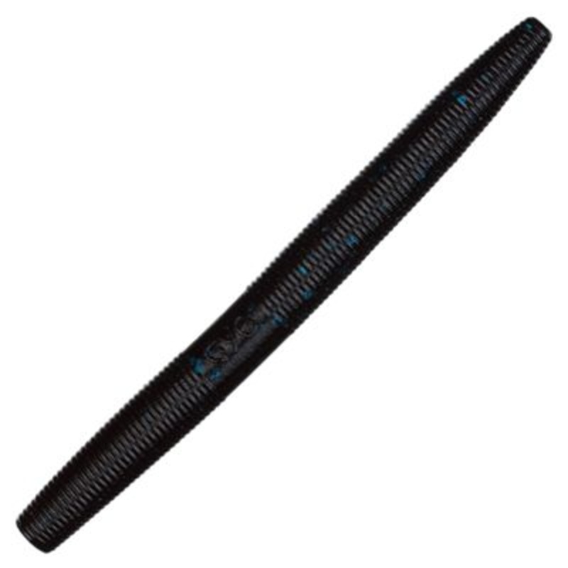YAM-9S-10-021 4 in. Senko Black Fishing Lure with Large Blue Flake - Pack of 10