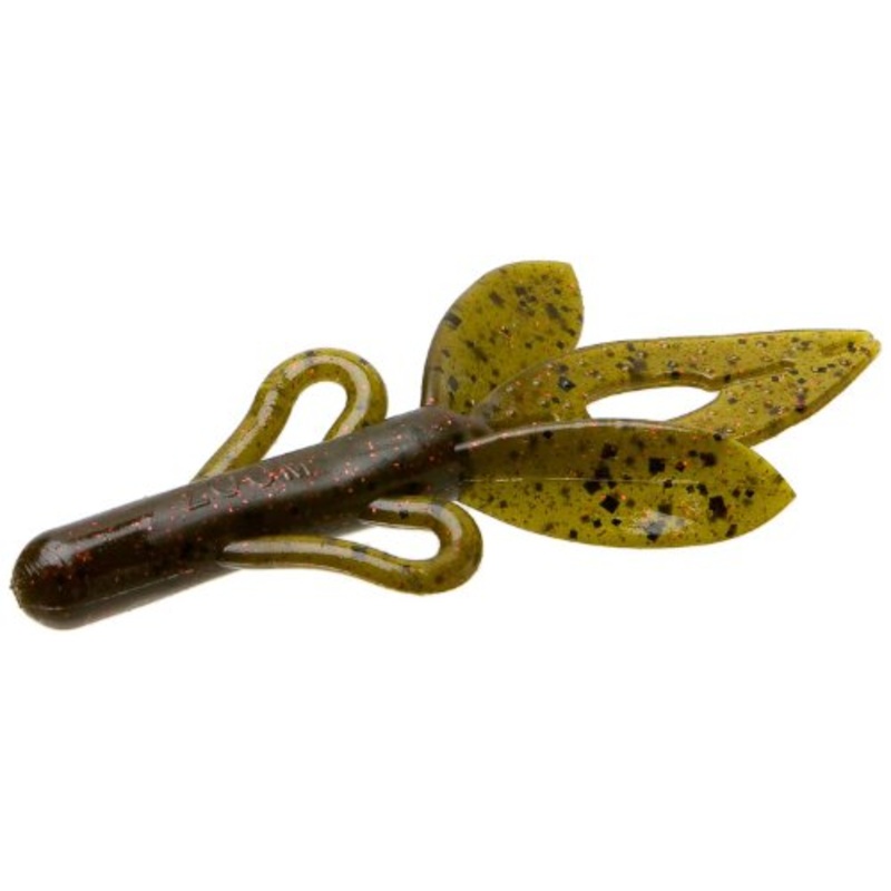 Zoom Super Hog 4'' - Green Pumpkin Red Flake