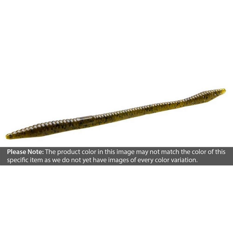 Zoom Trick Worm - 6-1/4in - Green Pumpkin - TrickWorm Green Pumpkin