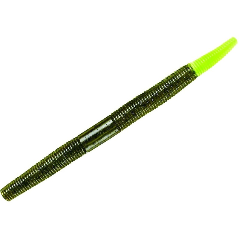 YUM Baits 5" Dinger Chartreuse Green Pumpkin Fishing Lure