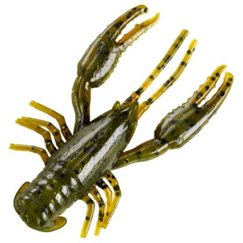 YUM CrawBug Finesse Soft Bait, Green Pumpkin