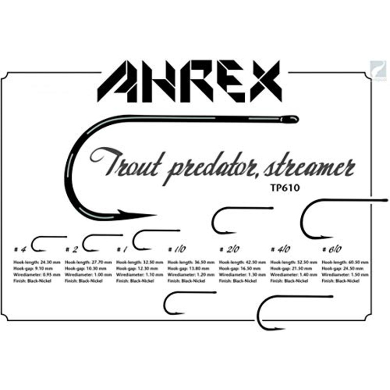 AHREX TP610 Fly Tying Hook- Sz. 1