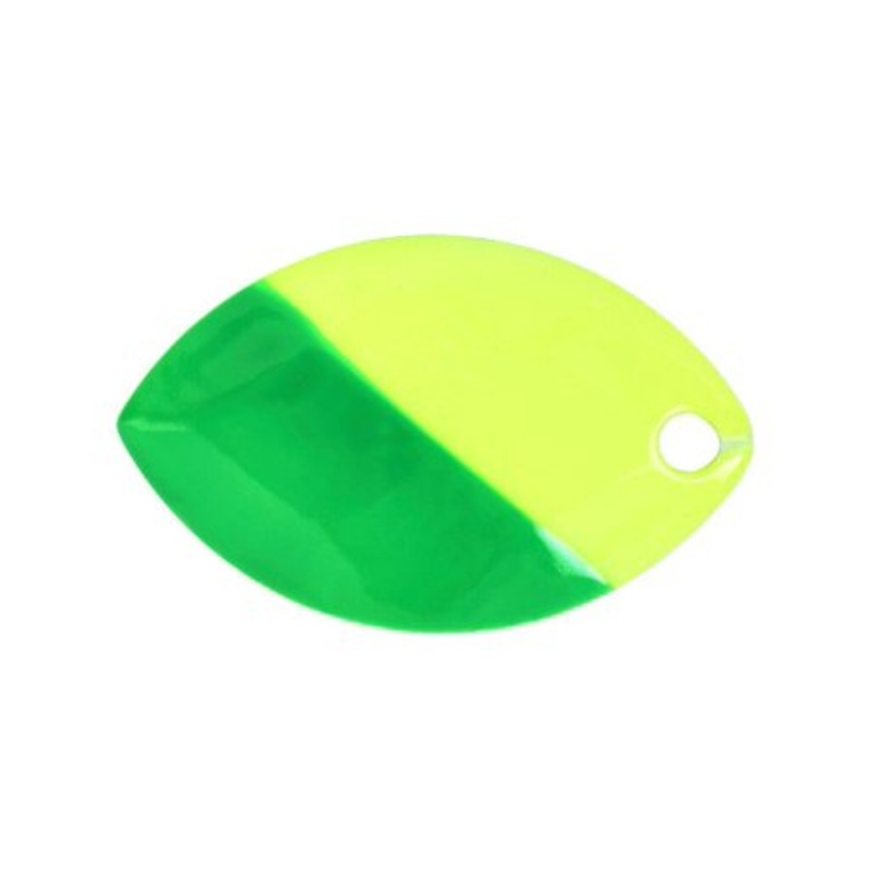 Yakima Bait Mulkey Mini Guide Flash Spinner Blades Size 4 Chart/Green Qty 2