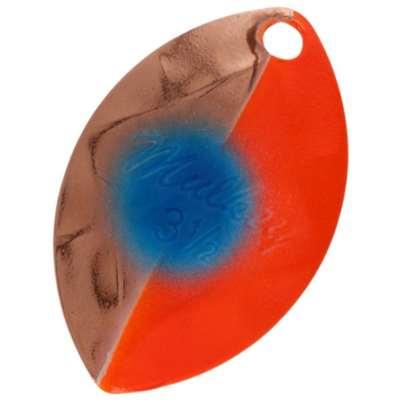 Yakima Bait Mulkey Spinner Blades - 1-1/8" - Copper Flame Blue Dot