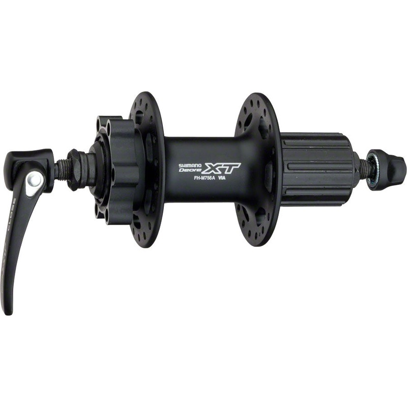Shimano XT FH-M756 Rear Hub - QR x 135mm, 6-Bolt, HG10, Black 36H, *OE Packaging*