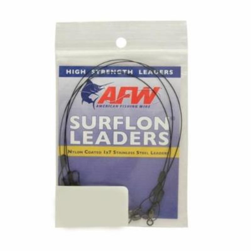 AFW E030BL06/3 Surflon Leaders Nylon Coated 1x7 Stainless Sleeve
