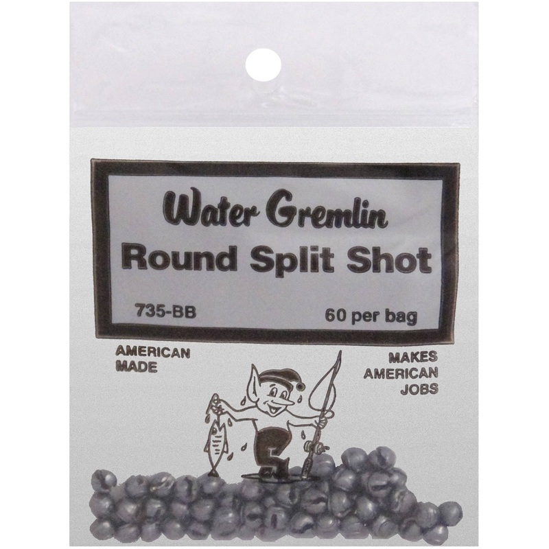 ZZZ Water Gremlin Bagged Round Shot Sinker, 60-pk