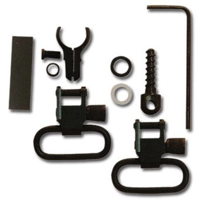 Grovtec Barrel Band Set 2-Piece Browning, Ruger Models Measure To Fit .630-.675 Tube Diameter Rear Screw Swivel Stud 1 Locking Swivels Steel Black ZZZ