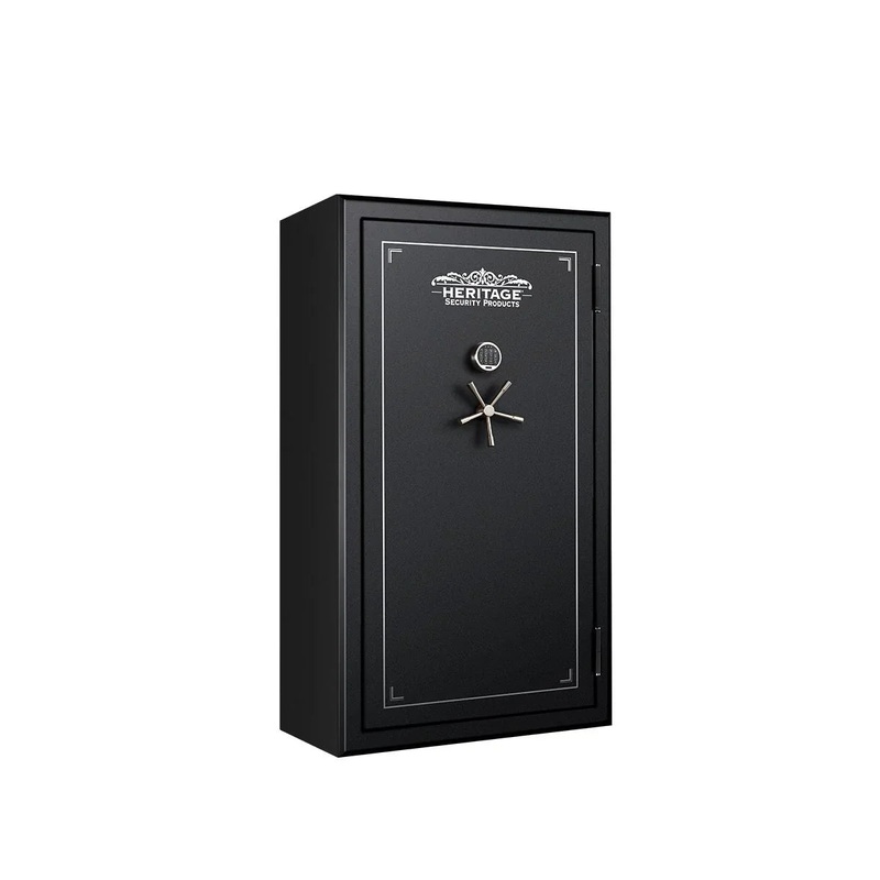 Heritage 64 Gun Fire and Waterproof Safe with Electronic Lock, Black Santex