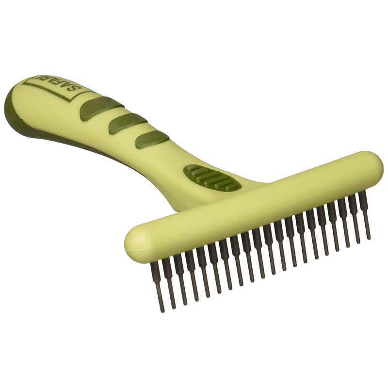 Coastal Pet Safari Dog Single Row Undercoat Rake - Undercoat Brush For Dogs With Medium And Long Hair - Dog Detangler Comb And Dematting Brush - Singl