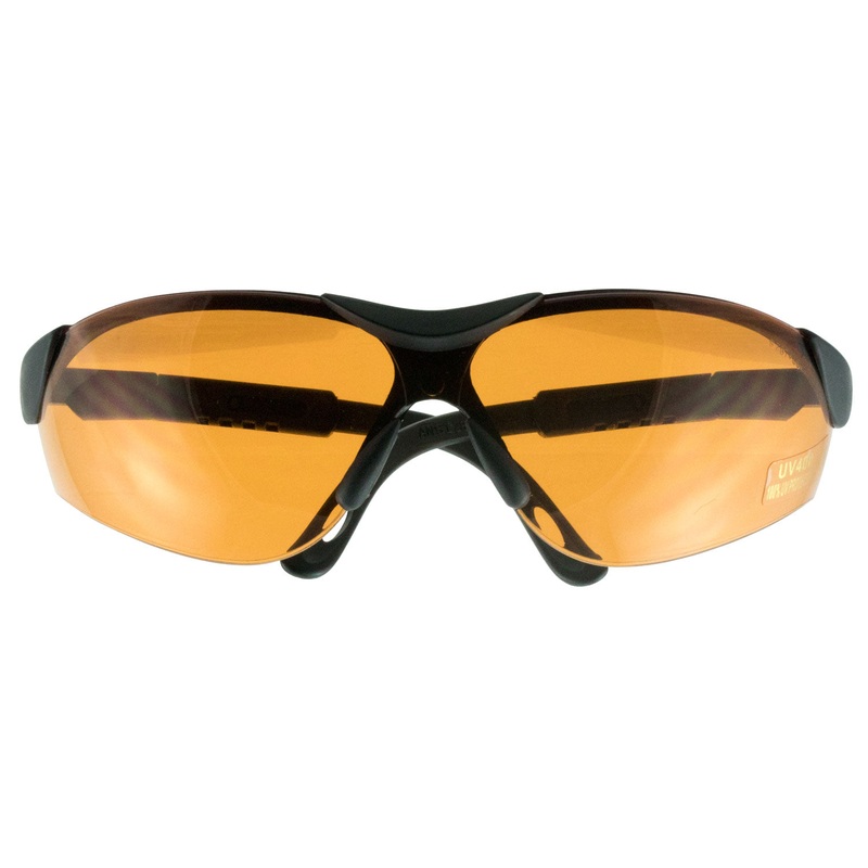 Walkers Gwpxsglamb Shooting Glasses Elite Shooting/Sporting Glasses Black Frame Polycarbonate Amber Lens