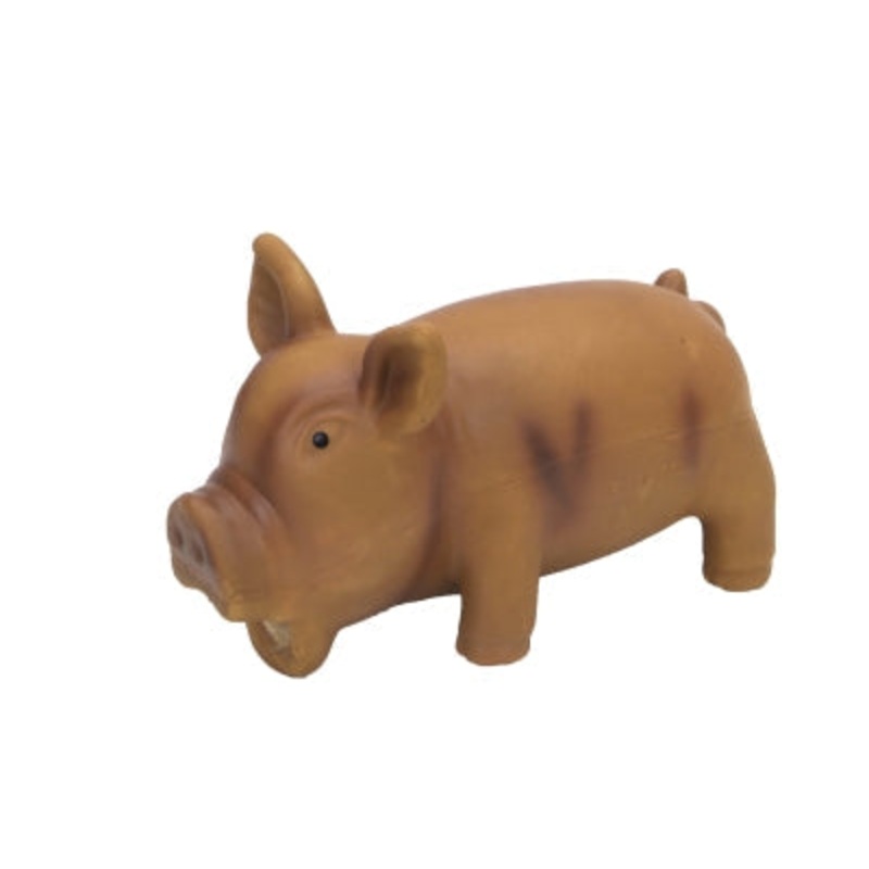 Co83151 6.25 In. Rascals Latex Grunting Pig Dog Toy - Brown