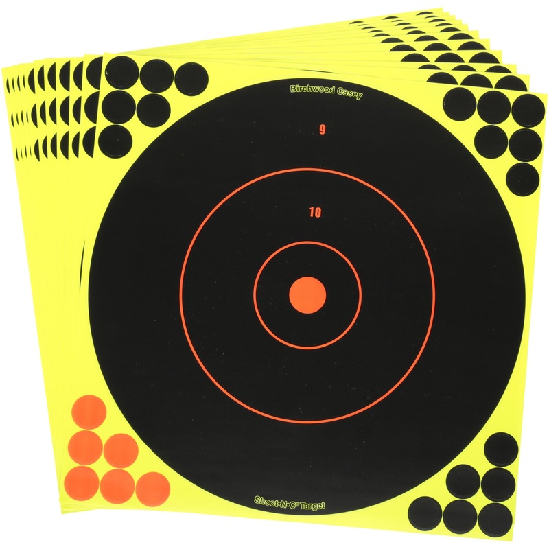 XXB Birchwood Casey Shoot-N-C Reactive Self Adhesive Targets 12 Pack - 34022