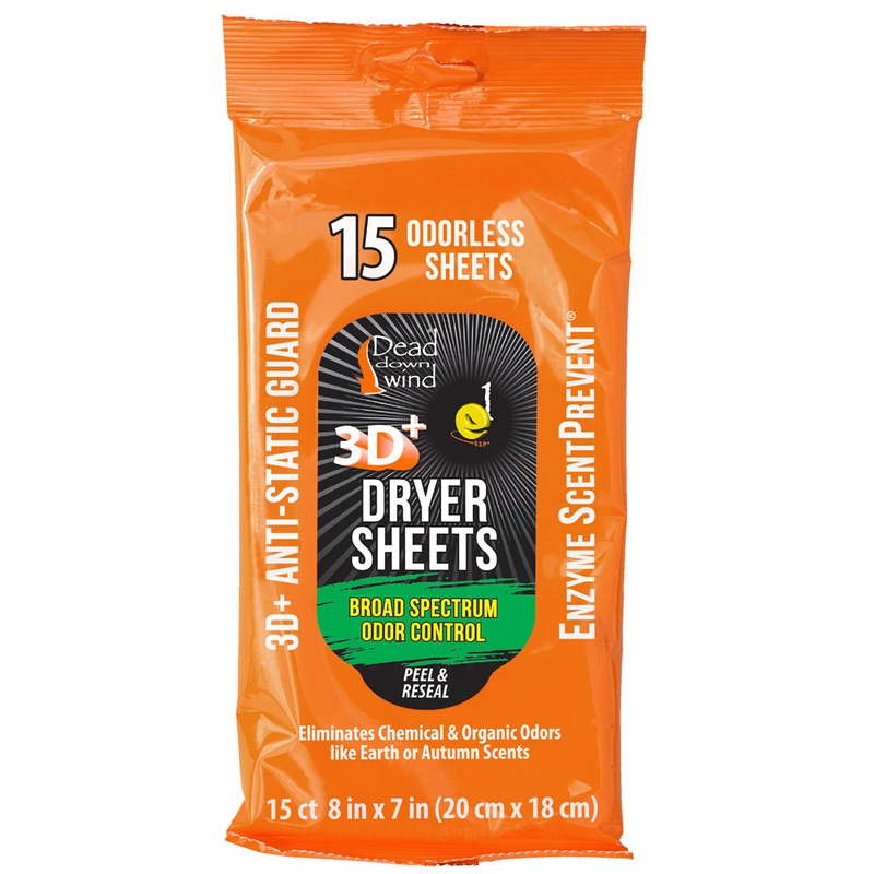 Dead Down Wind 3D+ Anti-Static Scentprevent Dryer Sheets