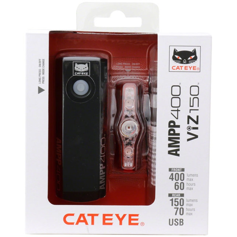 CatEye AMPP400S / VIZ100 Headlight/Taillight Set