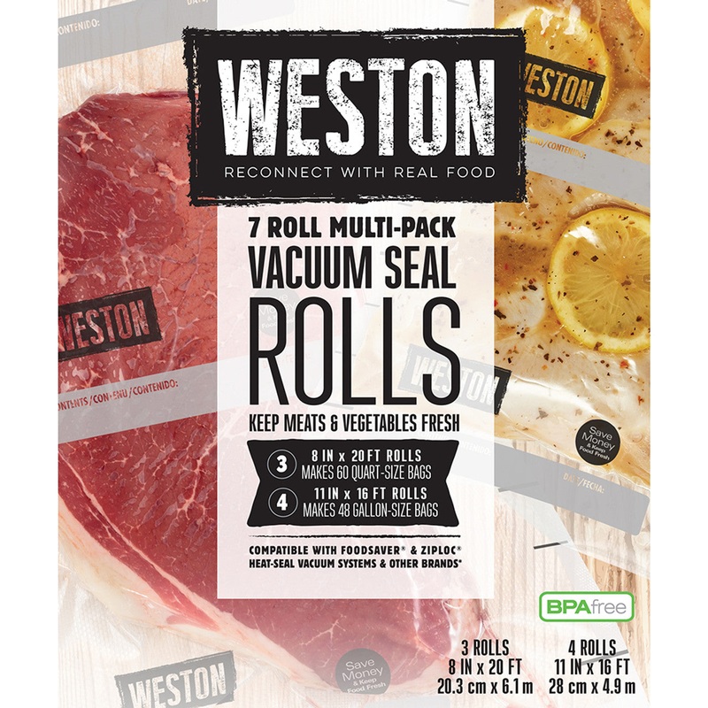 Weston 7 Roll Multi Pack Vacuum Seal Rolls