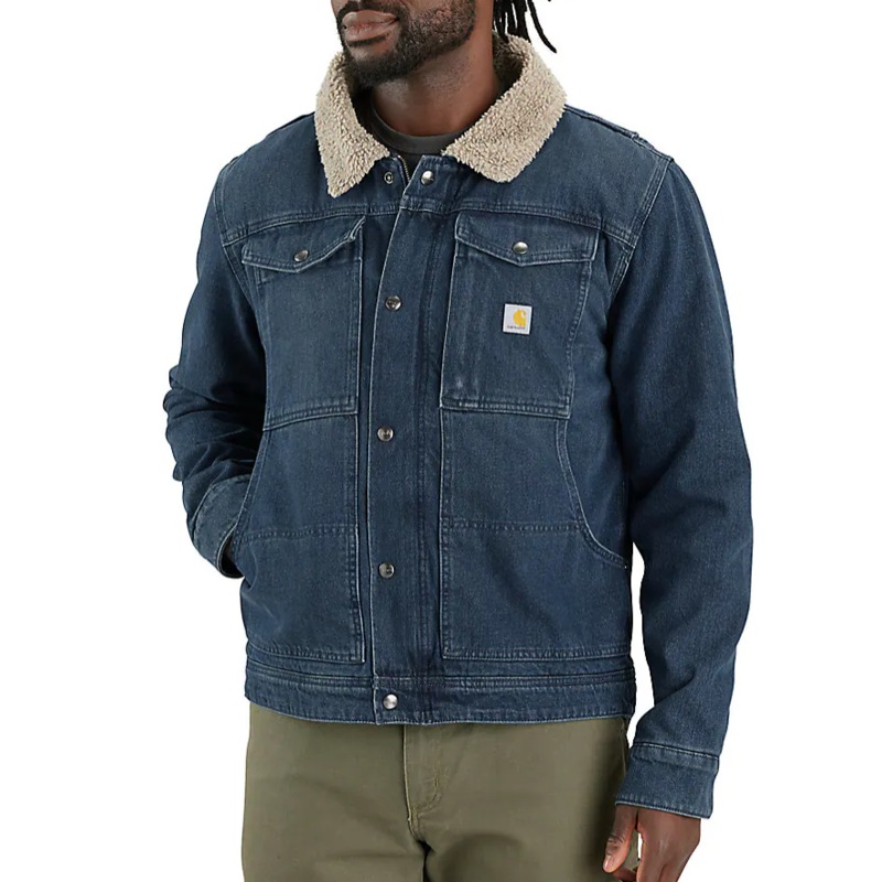 Carhartt Relaxed Fit Denim Sherpa-Lined Jacket Men's