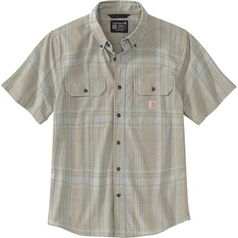 Carhartt Loose Fit Midweight Short-Sleeve Plaid Shirt Men's