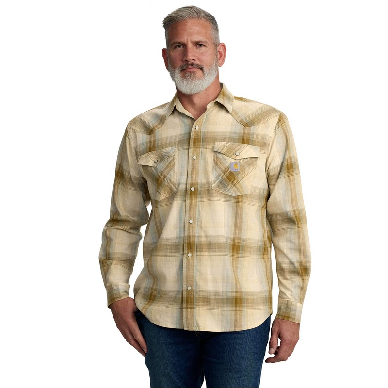 Carhartt Rugged Flex Relaxed Fit Lightweight Short-Sleeve Plaid Shirt