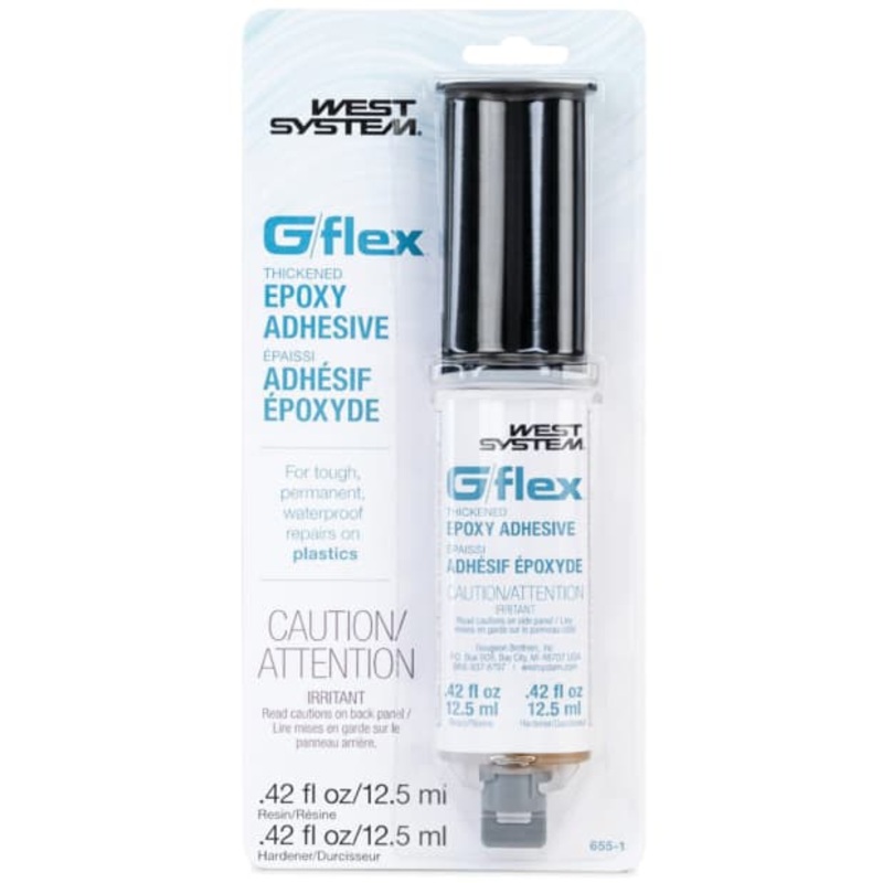 West System 655 G/flex Thickened Epoxy Adhesive Syringe 1 oz