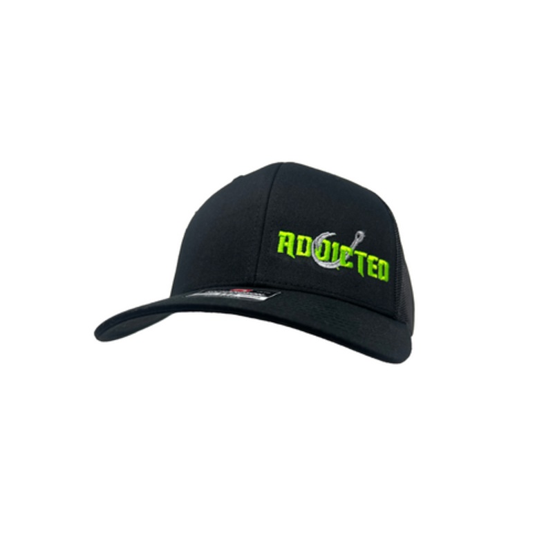 Addicted Fishing Green Gang Trucker Hat (Small Logo)