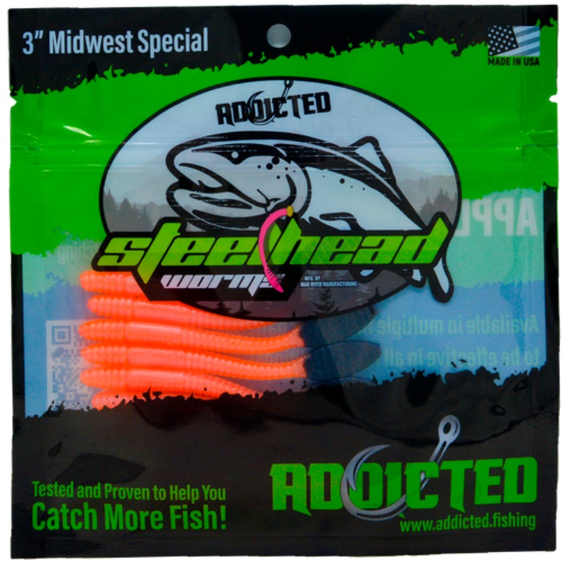 Addicted Fishing Lindberg Worms - 3" Midwest Special