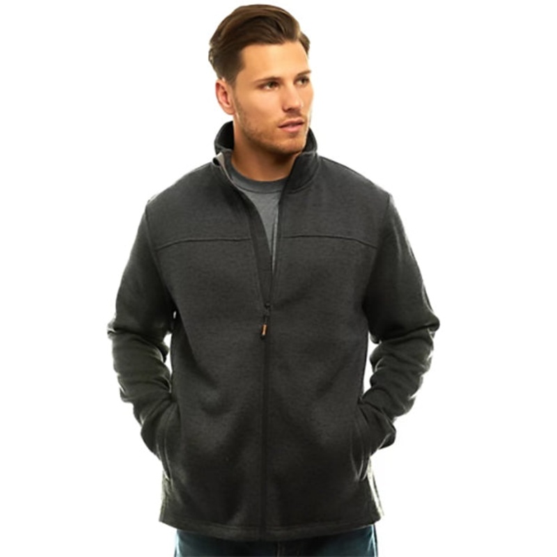 Trailcrest Men'S Heather Signature Sweater Fleece Full Zip Jacket