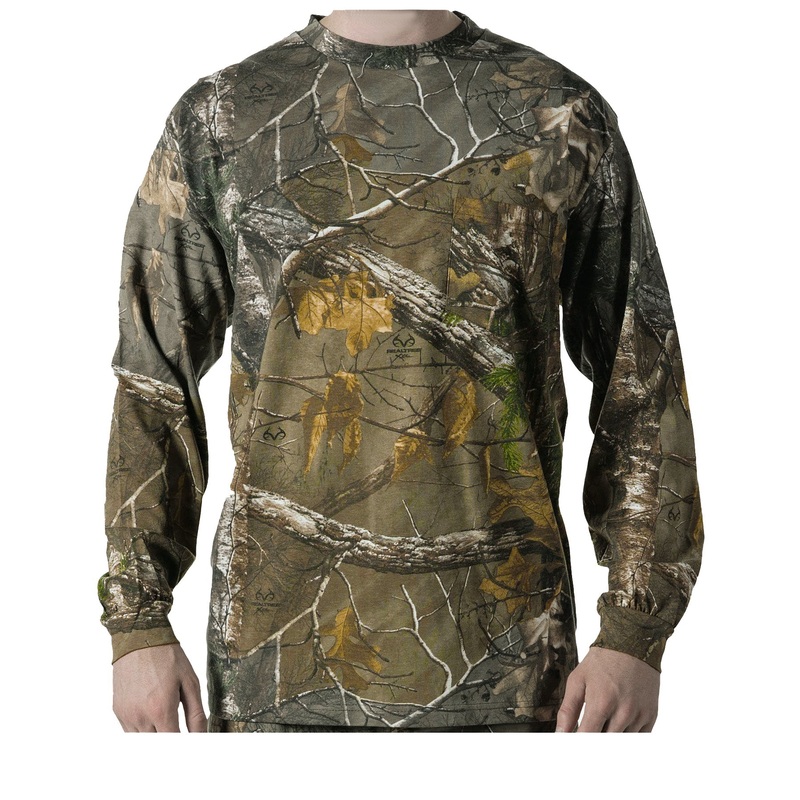 Walls Youth Hunting Long Sleeve Camo Pocket T-Shirts Ax9