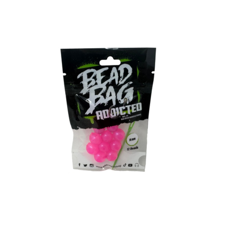 Addicted Fishing Nail Polish Pink Bead Bag