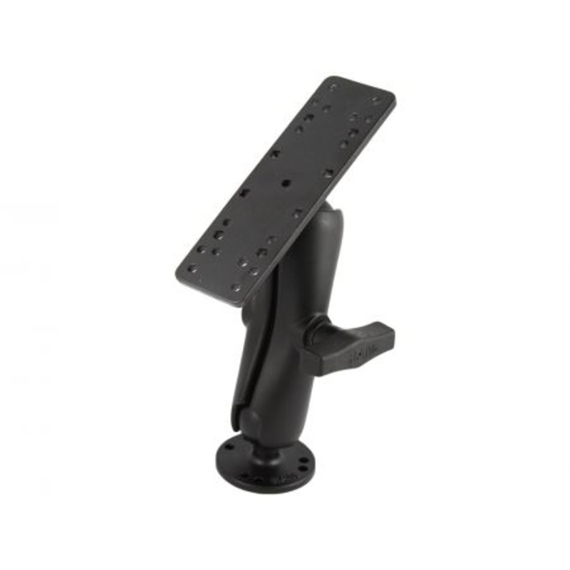 Humminbird RAM Mount 1.5 Inch Ball Mount with Double Socket Arm, Round and Rectangle Base (RAM-111U)