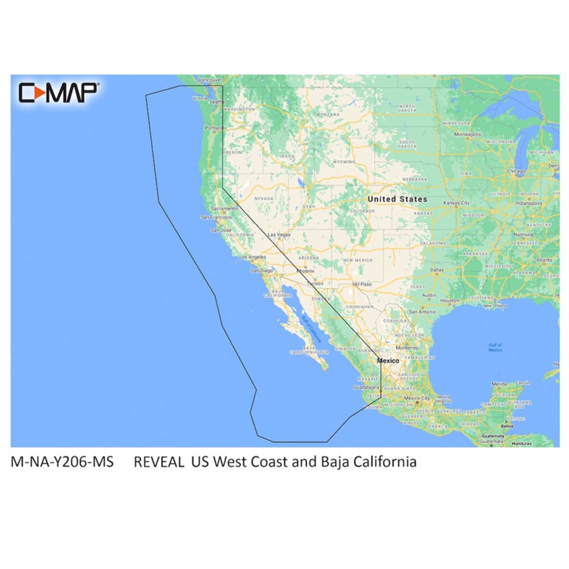 Lowrance C-MAP Reveal West Coast & Baja California