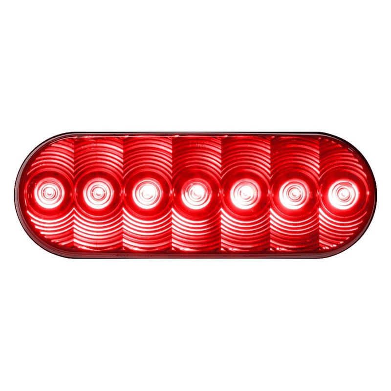 Anderson 821R7 - 821 LumenX 4" Oval Chrome/Red LED Tail Light