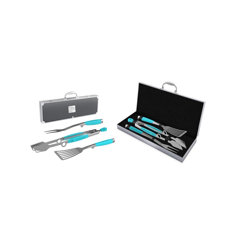 TOADFISH 1092 Ultimate Grill Set + Case - Tongs, Spatula & Fork
