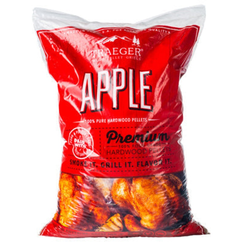 Traeger 20 Lb. Bag Apple All-Natural Wood Grilling Pellets