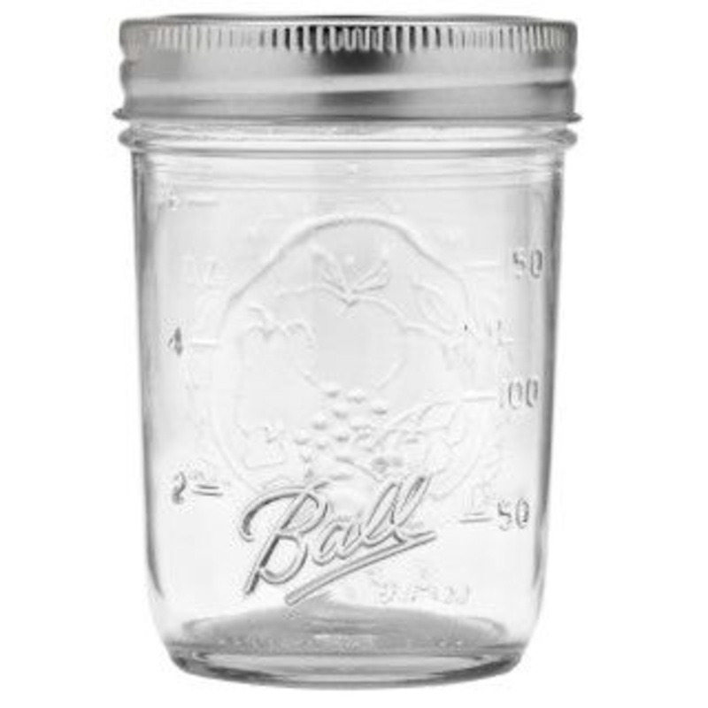 Ball Wide Mouth Half-Pint Glass Mason Jars