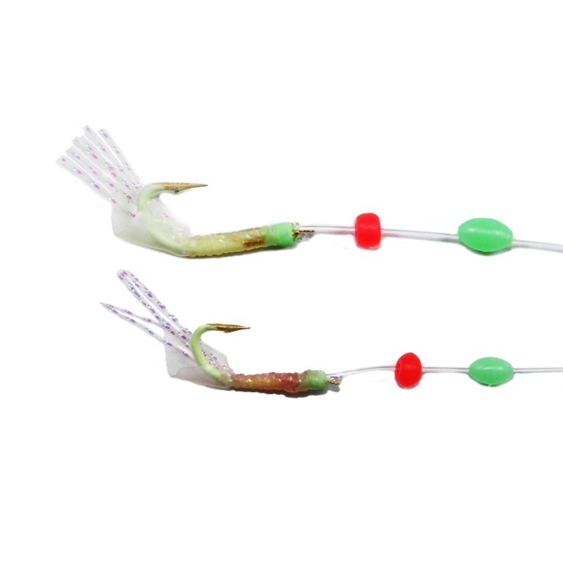 Ahi USA Glow Hook Speckled Shrimp Sabiki SB-402GH