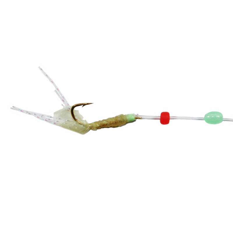 Ahi USA Red/White Speckled Shrimp Sabiki SB-401