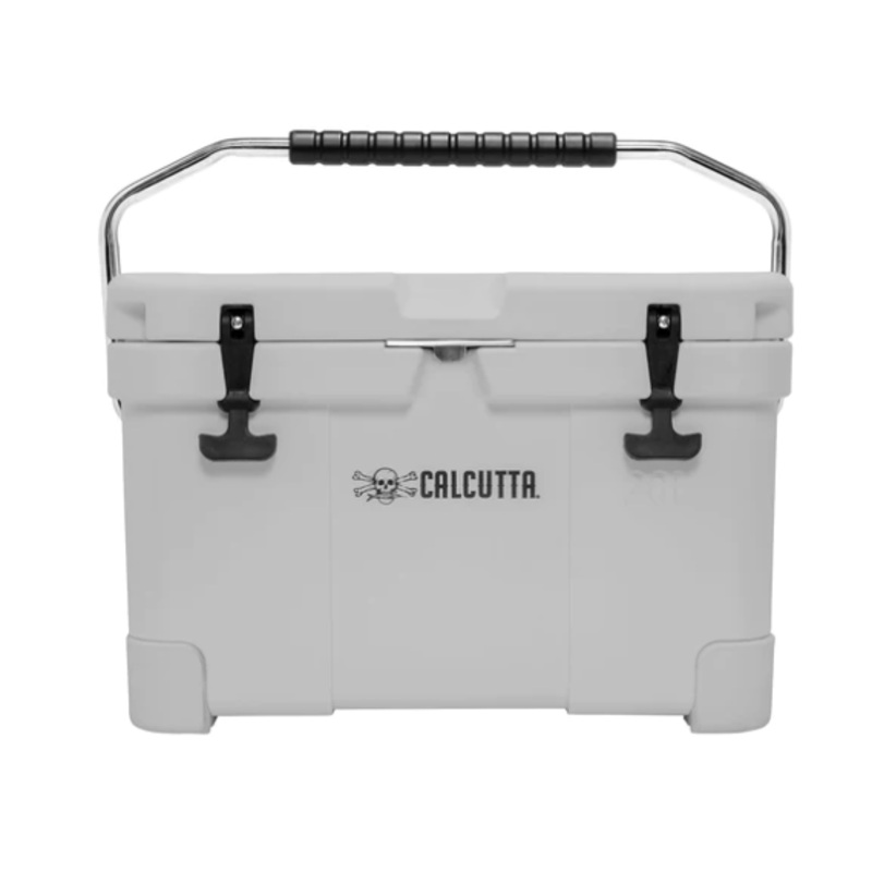 Calcutta Renegade Cooler 20 Liter White W/Led Drain Plug, SS Carry Handle