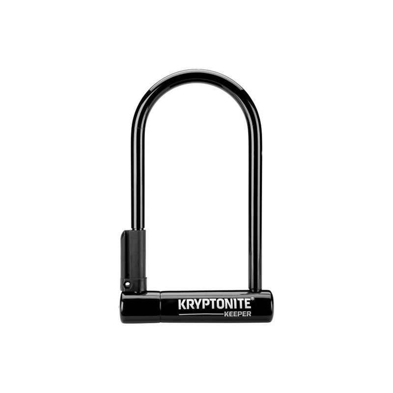 Kryptonite Keeper U-Lock - 4 x 8", Keyed, Black, Includes bracket
