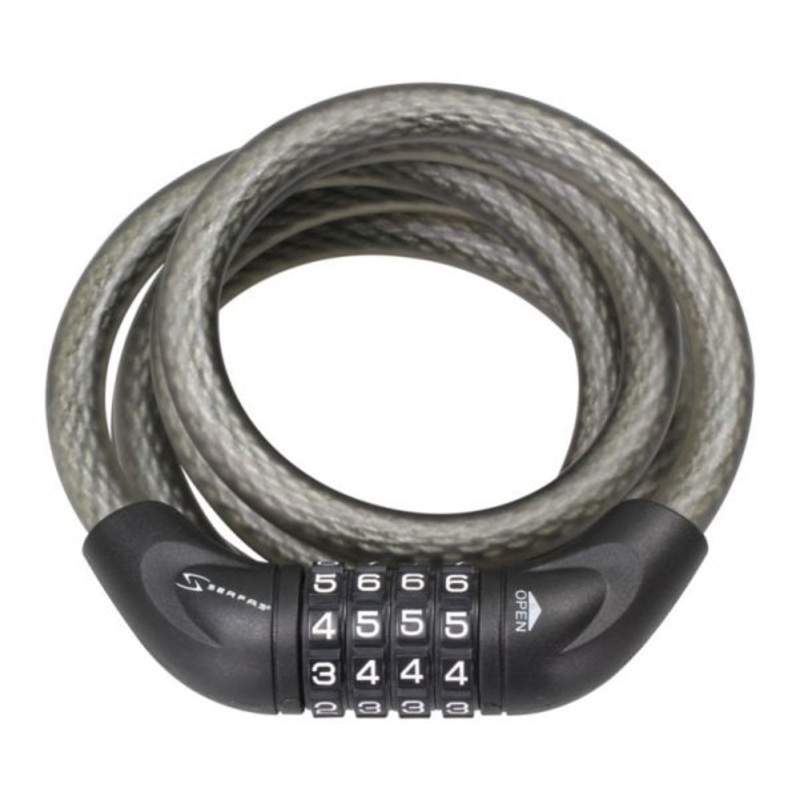 Serfas Lock 5Ft X 12 mm Braided Cable Combo