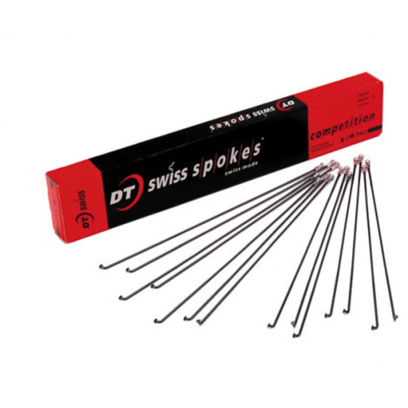 DT Swiss Competition Spoke: 2.0/1.8/2.0mm, 294mm, J-bend, Black- Single