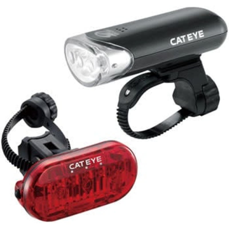 CatEye HL-EL135 LED Headlight and Omni3 LED Taillight Set: Black