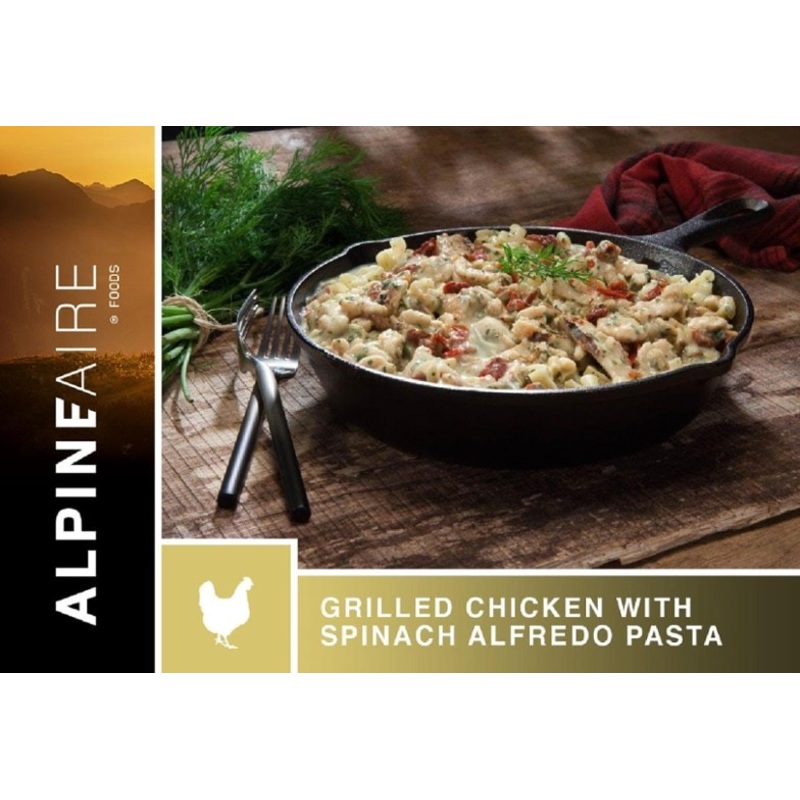 Alpineaire Grilled Chicken with Spinach Alfredo Pasta