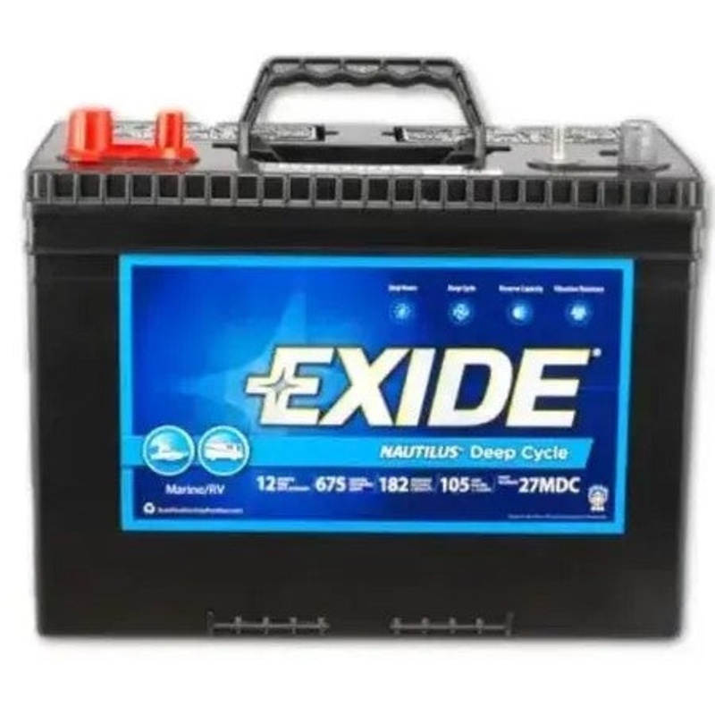 Exide Corp Deep Cycle Marine/RV Group 27 27MDC-EX Battery