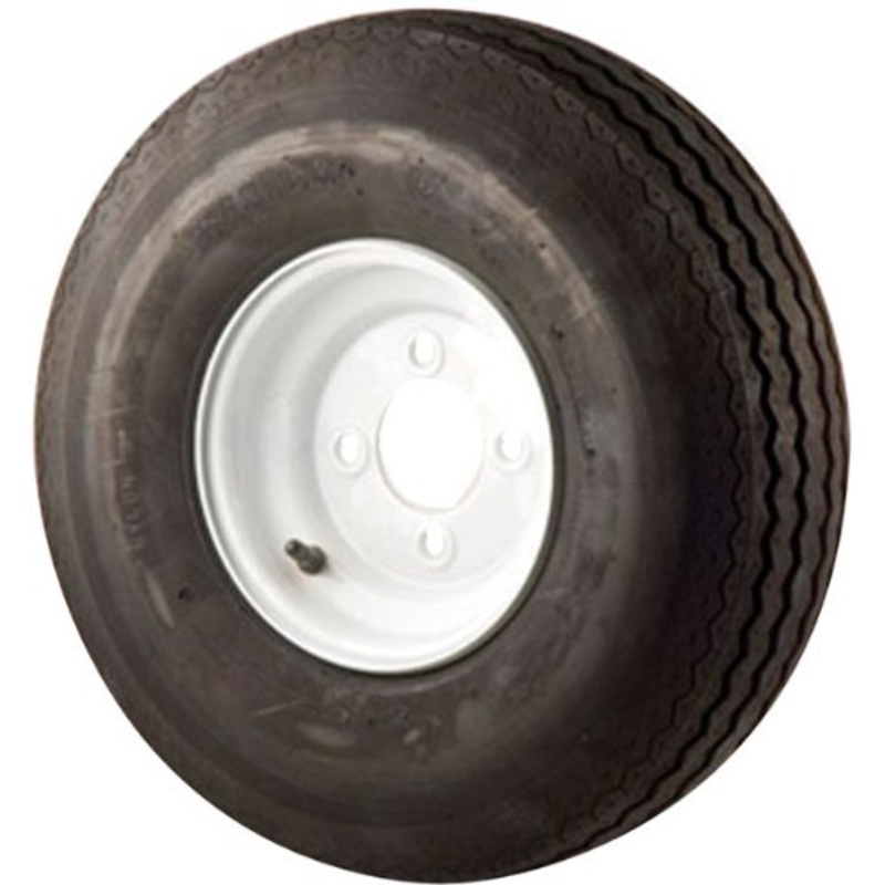 4.80 X 8'' 4-Lug Tow-Master Trailer Tire with White Wheel