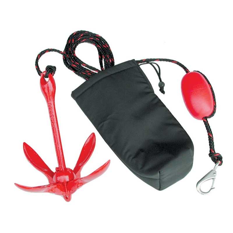 Airhead a-2 Complete Folding Anchor System 4-Fluke Boat Personal Water Craft