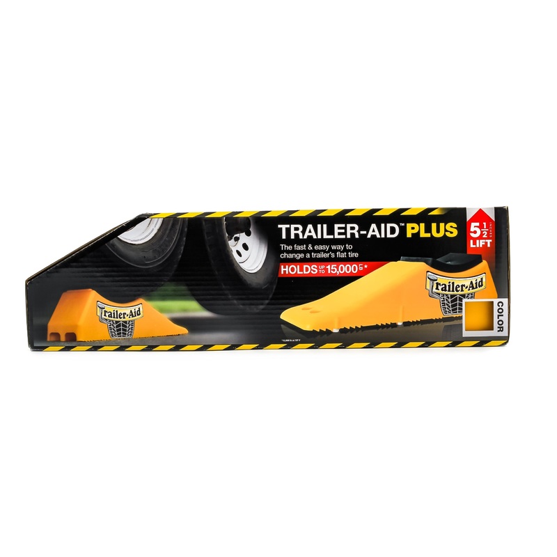 Camco Trailer Aid Plus | Provides 5.5-Inches Of Lift | Heavy-Duty Polymer Black And Yellow (23)